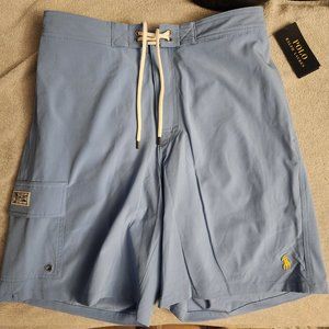 Polo Ralph Lauren Medium Blue Swim Trunks New with Tags